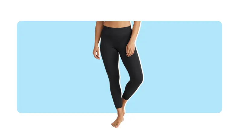 A pair of black tights.