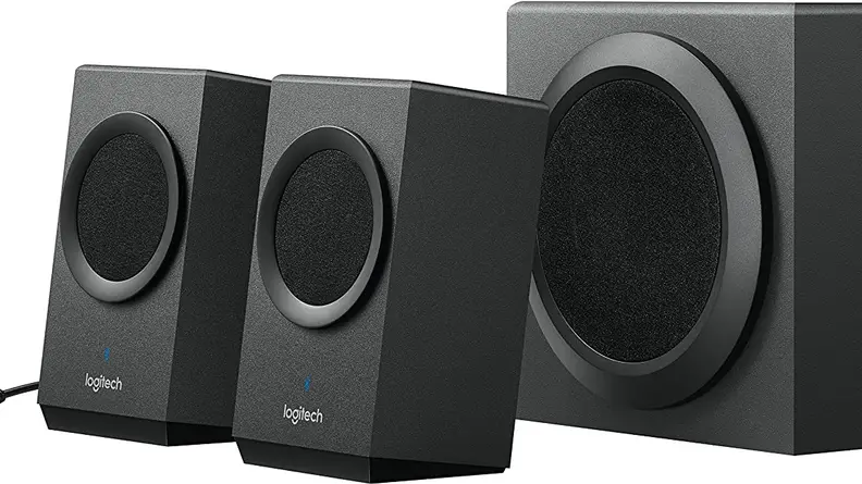 A stock image of the Logitech Z337 speaker system.