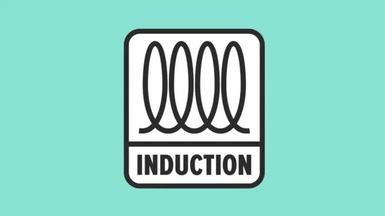 Induction symbol on a teal background