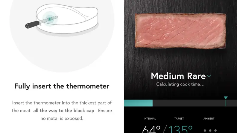 The app will guide you through the steps of cooking.