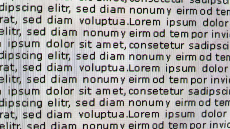 Close up of text with some slight fringing