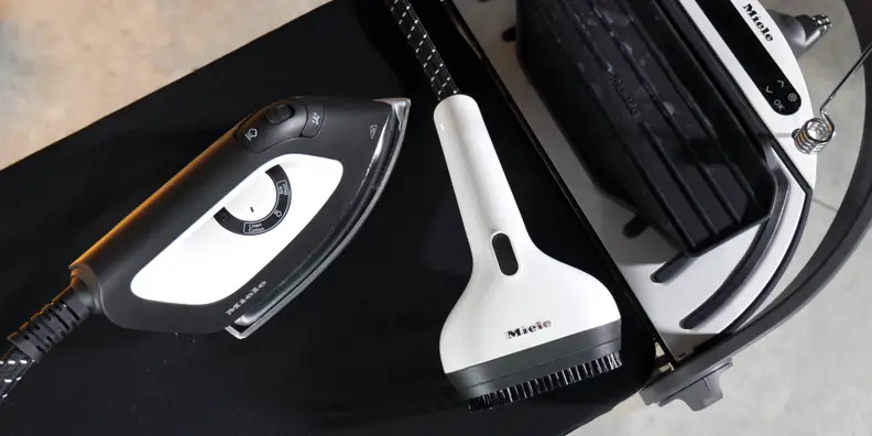 The FashionMaster comes with an iron and steamer