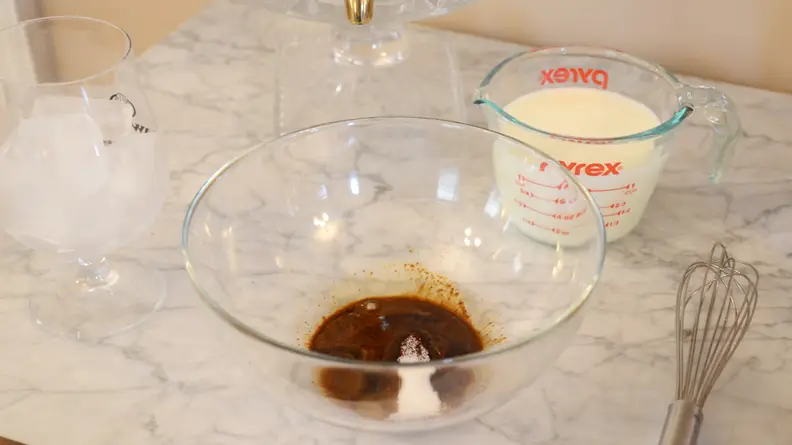 Dalgona whipped coffee only requires three ingredients.