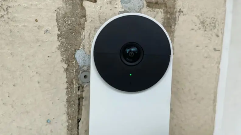 A tight shot of the Nest Doorbell