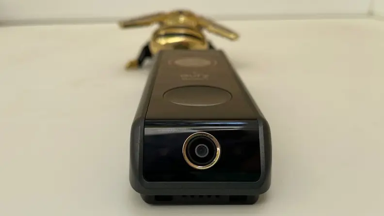A look at the bottom camera on a video doorbell with two cameras