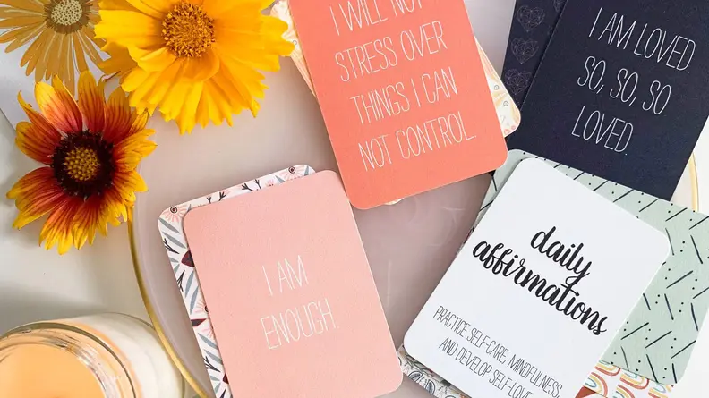 Daily affirmation cards