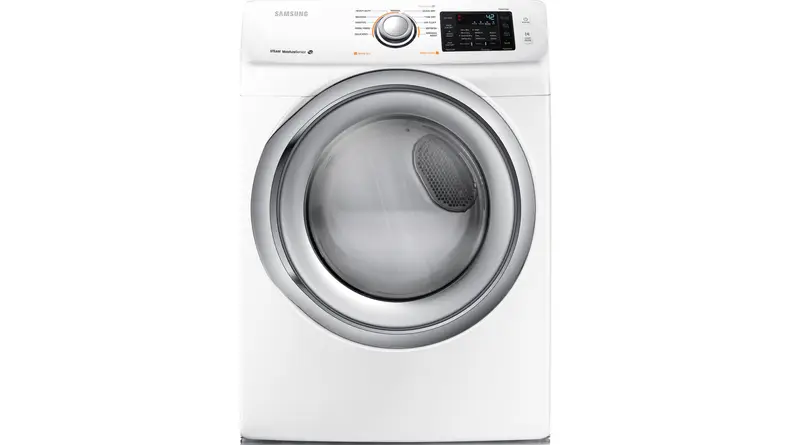 The Samsung DV42H5200EW has a classy, rounded look.
