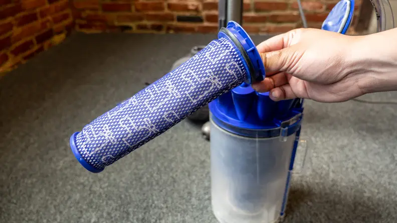 This Dyson has a washable filter designed to last the entire lifetime of the vacuum.
