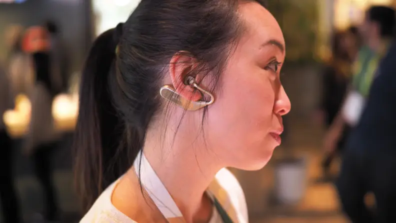 Sony's Xperia open-ear concept headphones allow you to hear your music and the world around you.