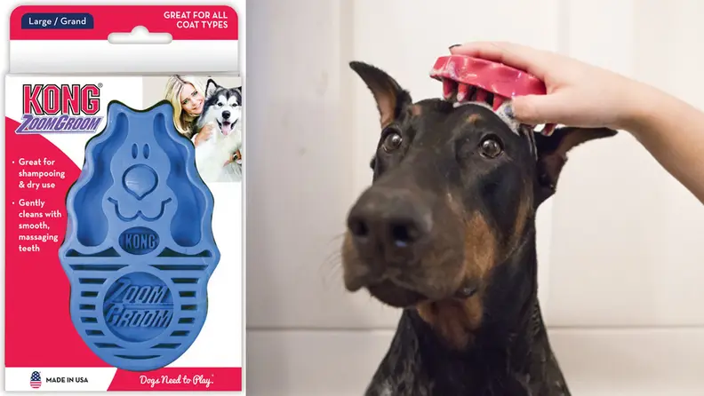 Users love this pet brush, which can be used wet or dry.