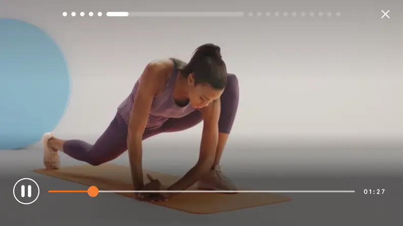 a woman guides one of the headspace workouts