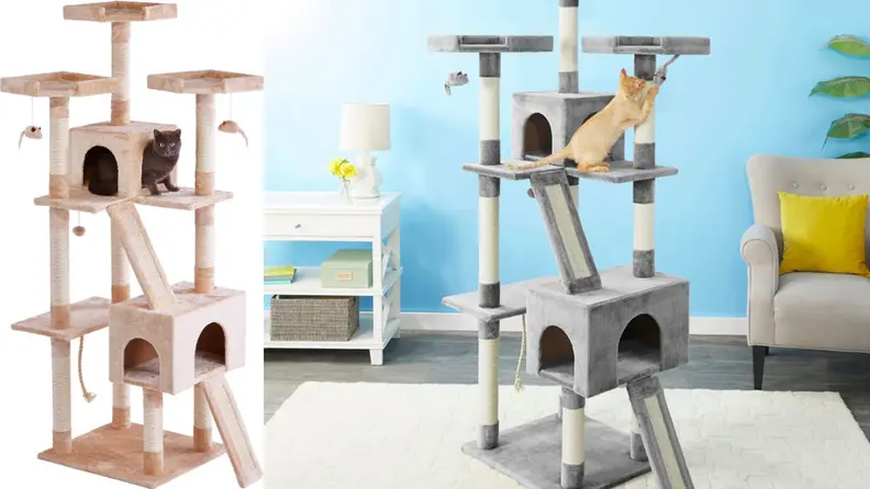 Cat tree? More like a cat palace!