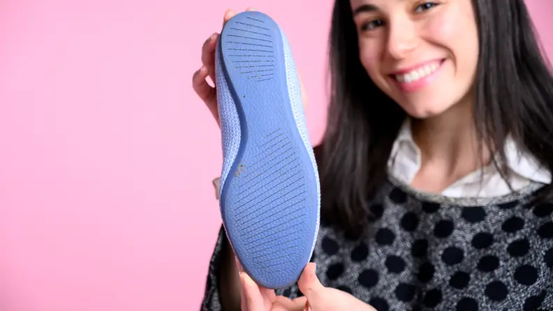 The sole of Allbirds' flats has good traction