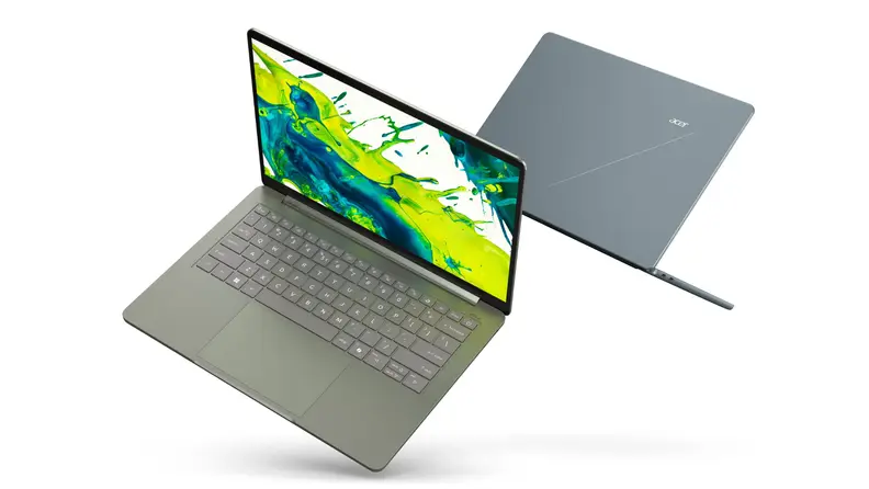 A laptop on a white background