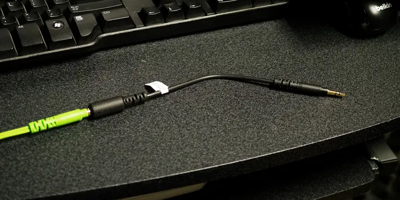 Some headphones have an adapter like this that limits volume. It's useful, but easily removed.