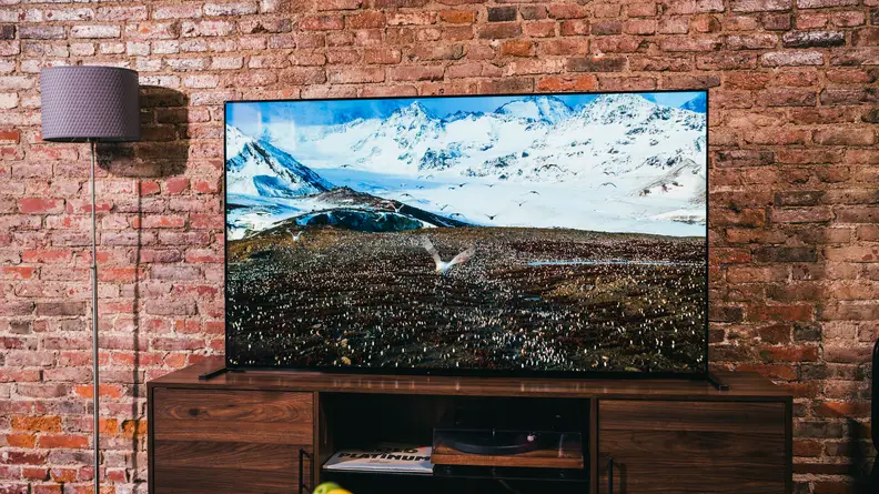 The Sony A90J displaying 4K/HDR content