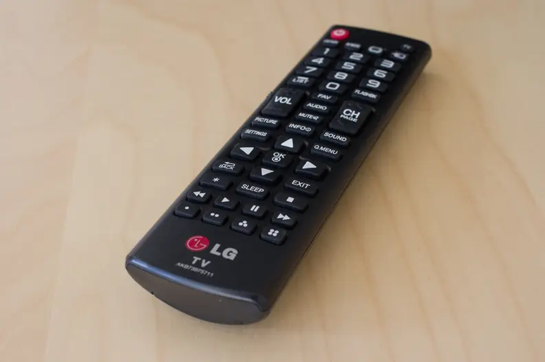The LG LB560B's remote control