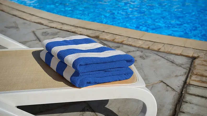 Striped pool towels