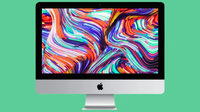 An Apple iMac screen.