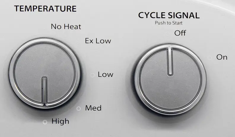 The Whirlpool WED5000DW's manual controls allow you to combine any cycle with any drying temperature.