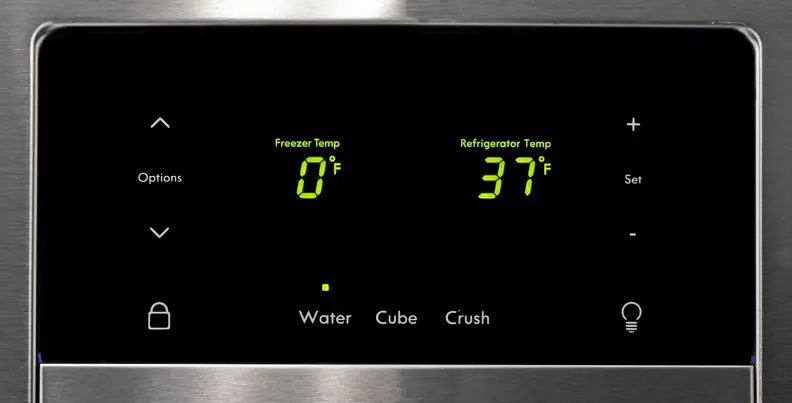 The fridge should be fine at 37°F, but you'll want to turn the Kenmore 70343's freezer down about two degrees for optimal performance.