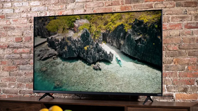 The 55-inch Vizio M-Series (MQ6) displaying 4K content in a living room setting