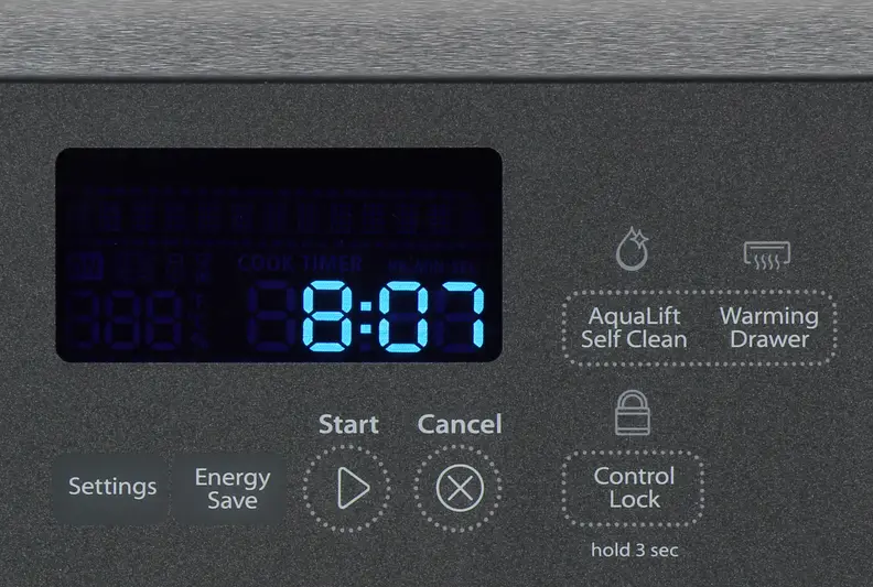 AquaLift button on control panel