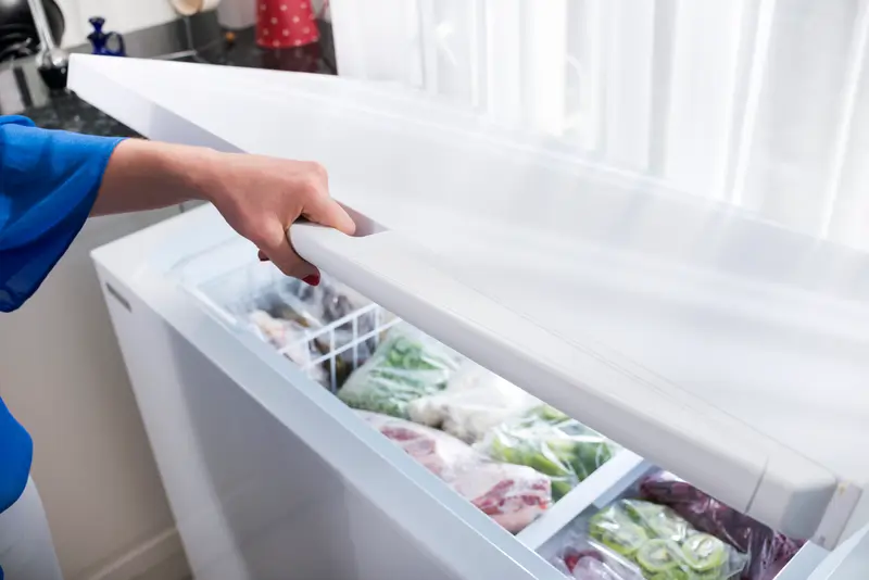 Opening a chest freezer