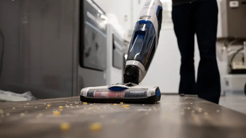 Vacuuming crumbs