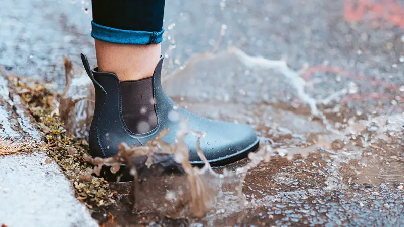 Boot in a puddle