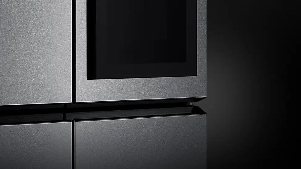 The transparent/opaque door on the LG Signature Refrigerator