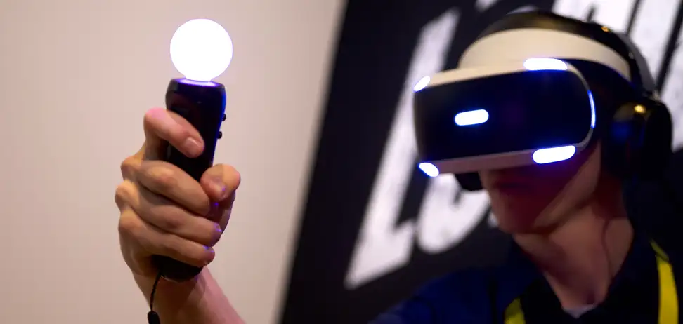 With a VR headset, headphones, and controllers, you can enter a whole new world