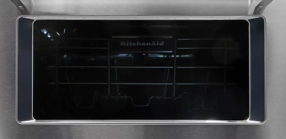 Looking through the dishwasher's window