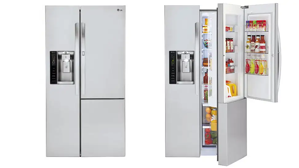 The LG LSXS26366S has contemporary style and convenient door-in-door design.