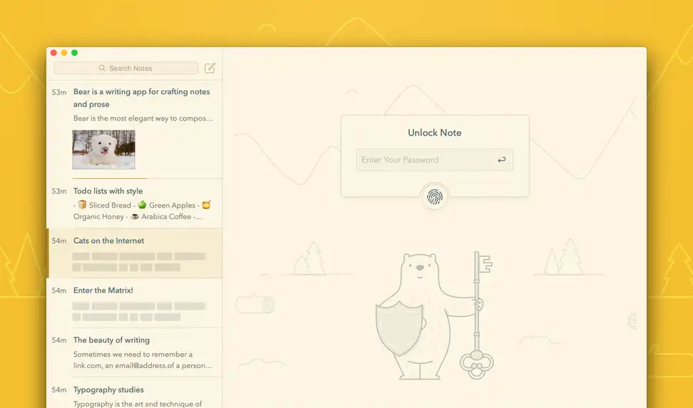 A screenshot of a note-taking app