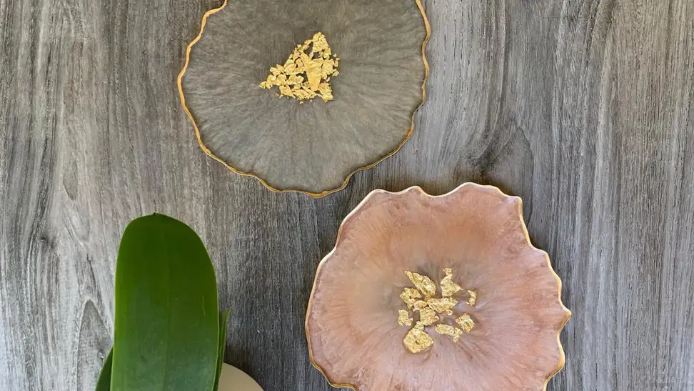 Find resin art coasters on Etsy