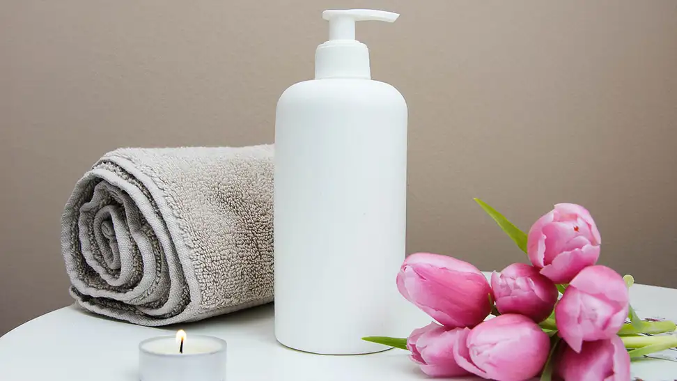 Towel, Cream, Flowers Hero