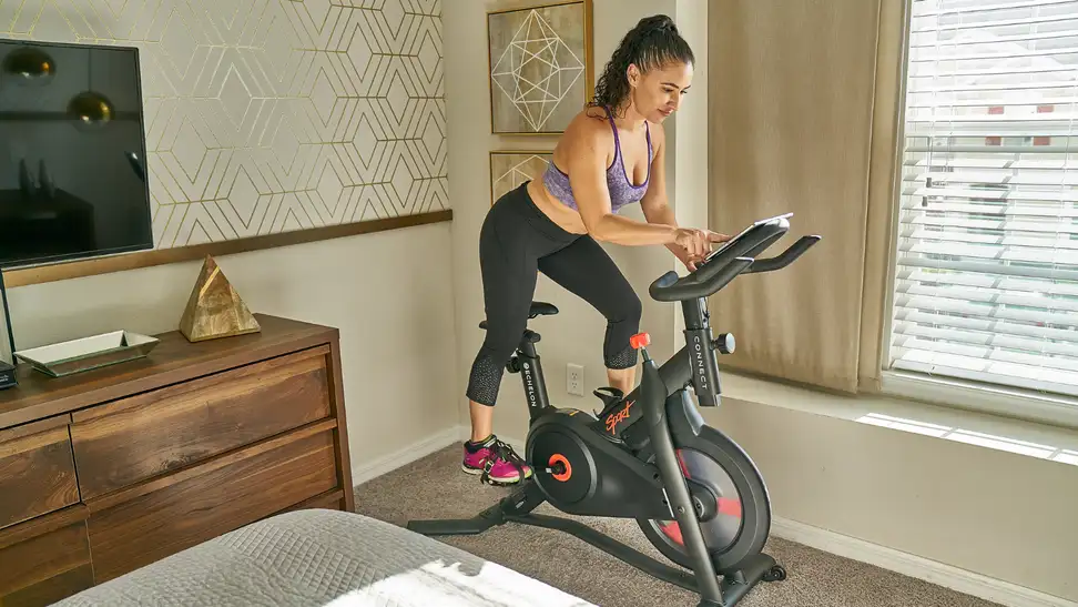 Woman riding an Echelon