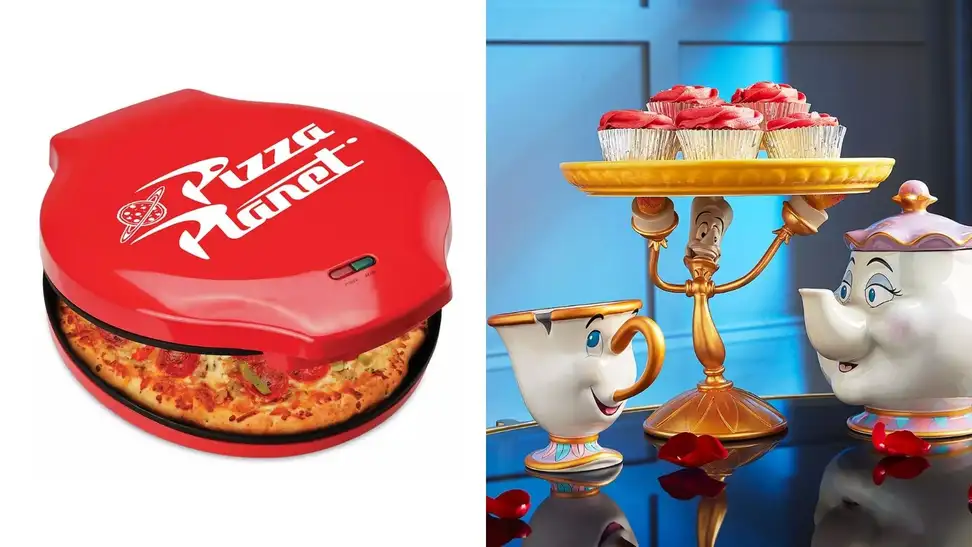 Left: Pizza Planet Pizza Maker; Right: Chip Cup