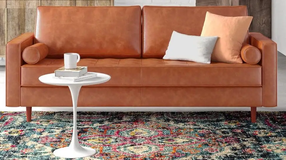 A leather sofa