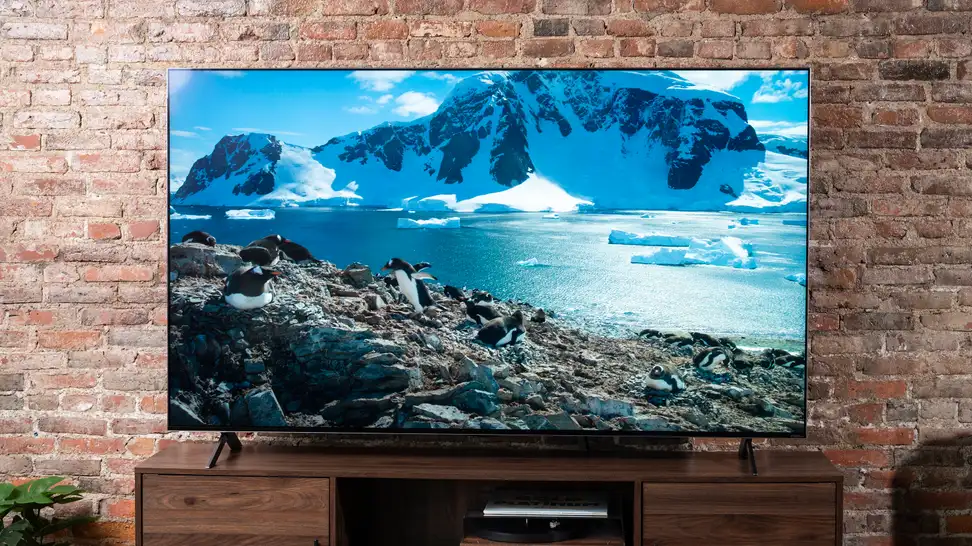 The LG QNED99 8K TV displaying 4K/HDR content in a living room setting