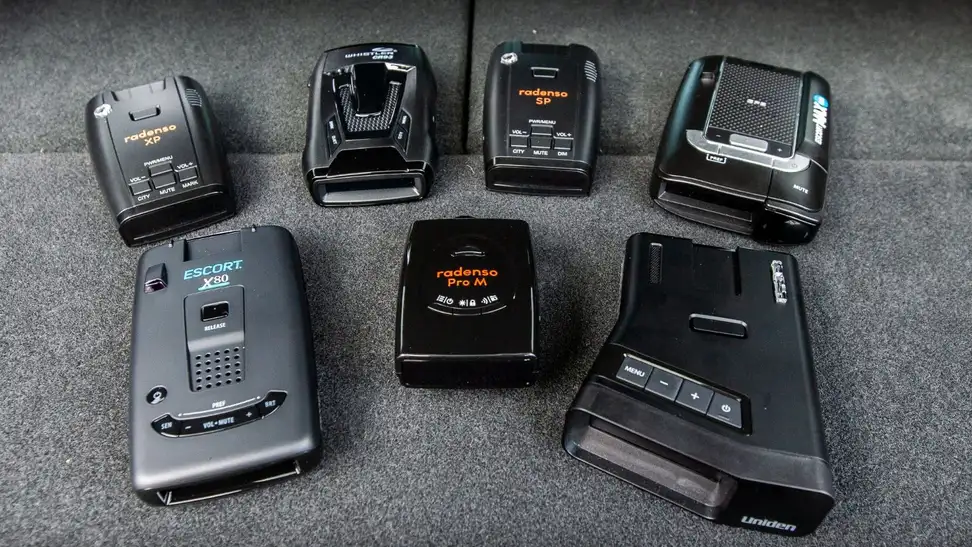 Photo of various radar detectors.