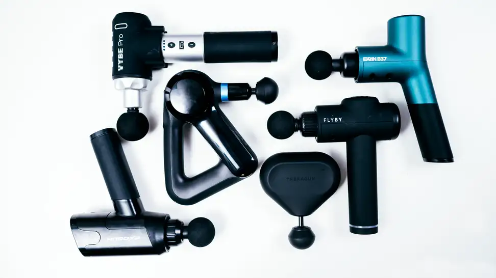 Photo of various high-quality massage guns.