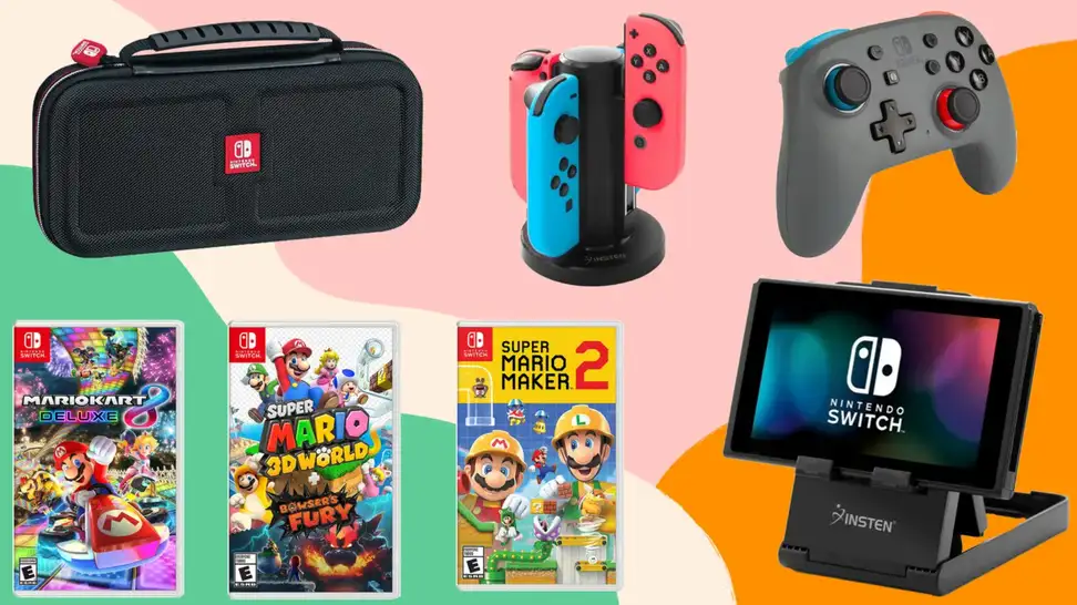 Nintendo games, consoles and Switch gaming apparatus.