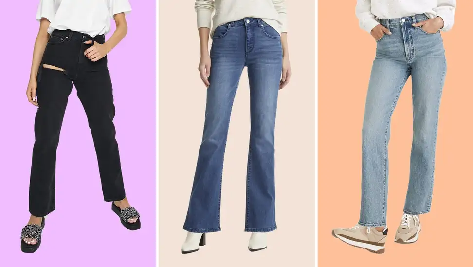 3 pairs of pants: 2 denim and one black