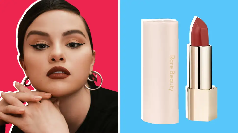 Selena Gomez and a tube of lipstick