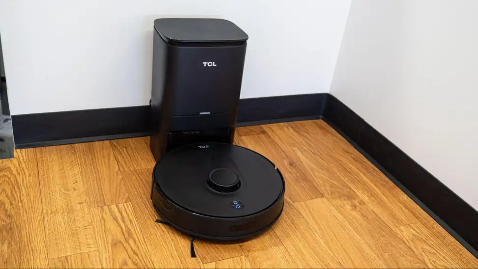 The TCL Sweeva 6500 in its charging dock.