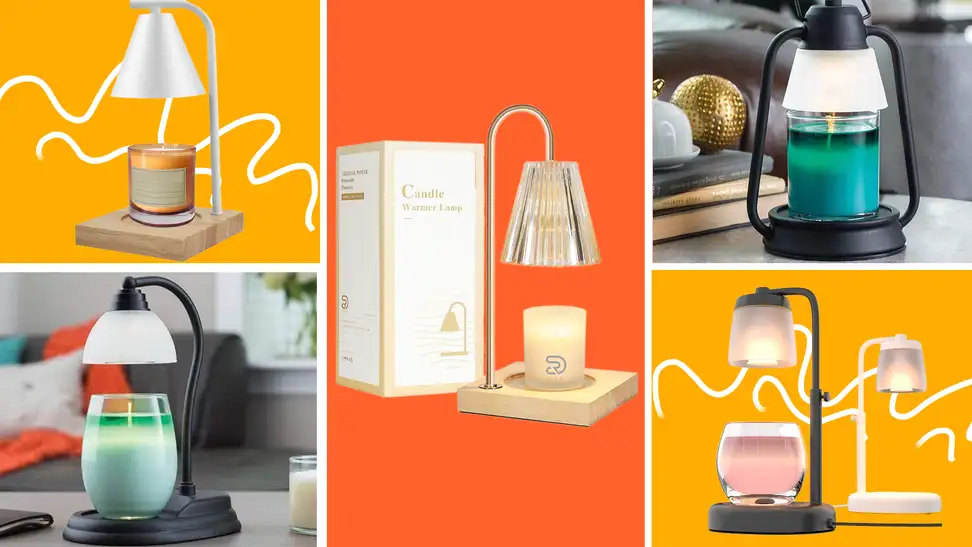 Product shots of assorted candle warmers from Sokcvsea, Hestia, Aurora, CRD and Beacon.