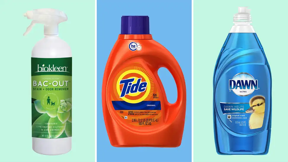 Carpet cleaner, detergent, and dish soap