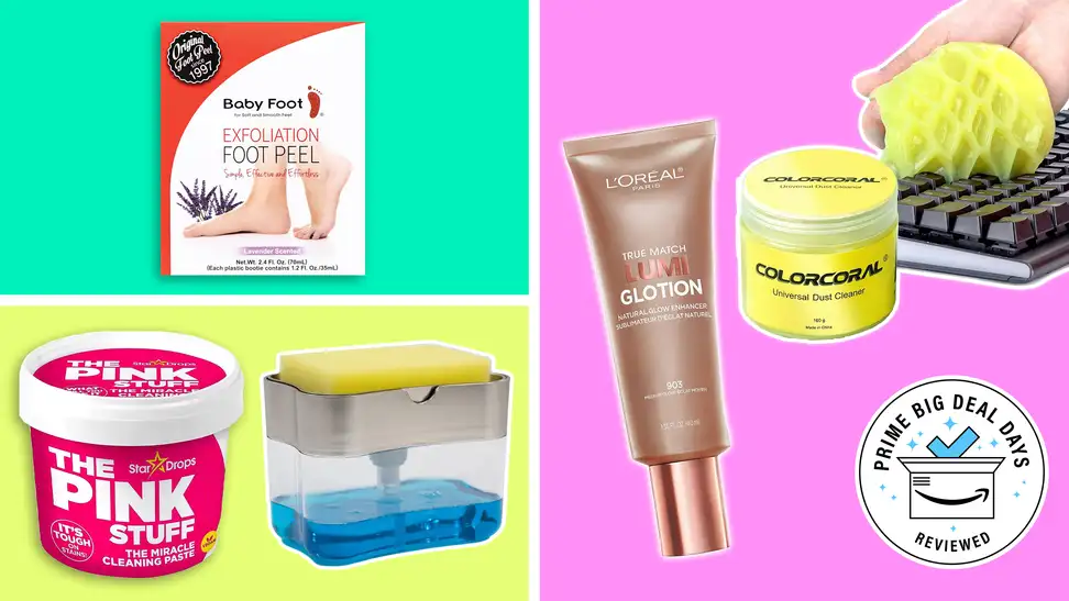 Save on L’Oréal Paris Lumi Glotion, The Pink Stuff, and the Mueller veggie chopper.